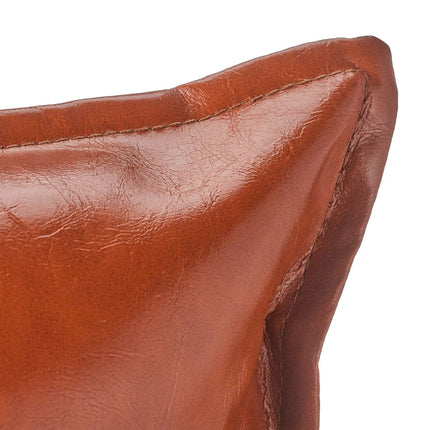 set of 2 cushions in leather look