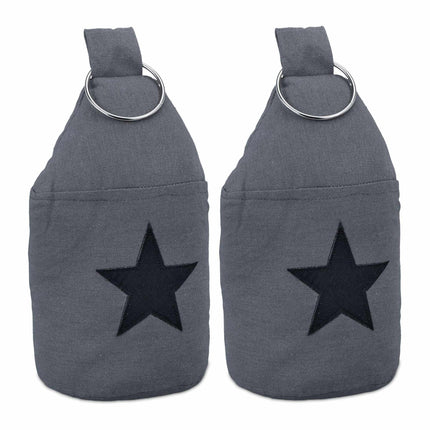 set of 2 door stops with star motif