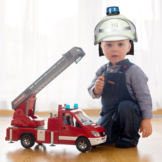 2er Set Feuerwehrhelme mit Blaulicht