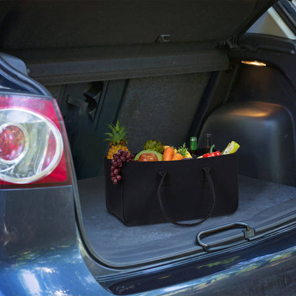 set of 2 firewood sacks made of felt Black