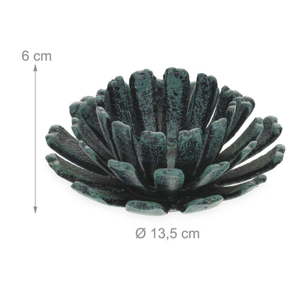 Set mit 2 Teelichthaltern in Blumenform