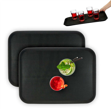 set of 2 serving trays 56 x 41 cm