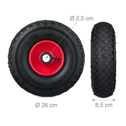 set van 2 wielen voor pick-up trucks 3.00-4 stalen velg