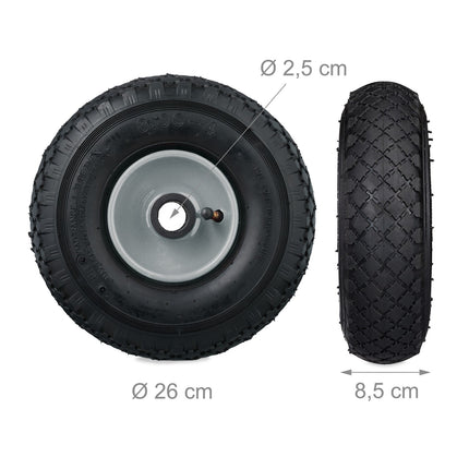 2er-Set Räder für Pick-Up Trucks 3.00-4 Stahlfelge