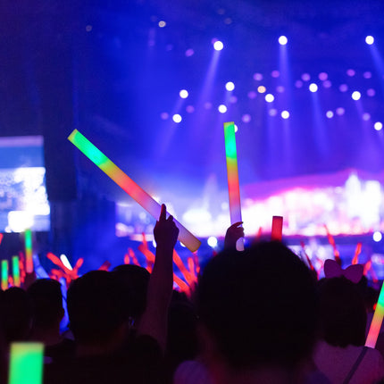 set of 30 LED glow sticks in foam plastic