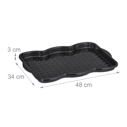3er Set Abtropfschalen für 2 Paar Schuhe