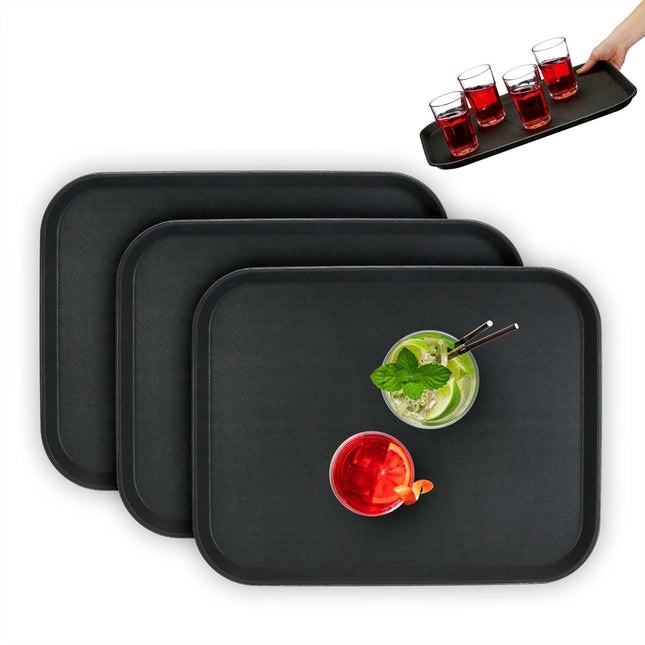 3er-Set Serviertabletts 46 x 35 cm