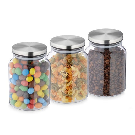 lot de 3 bocaux de conservation avec couvercles 700 ml