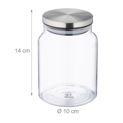 lot de 3 bocaux de conservation avec couvercles 700 ml