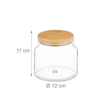 set of 3 storage jars with lids 800 ml