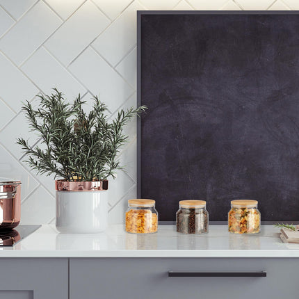 set of 3 storage jars with lids 800 ml