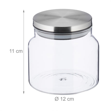lot de 3 bocaux de conservation avec couvercles 850 ml