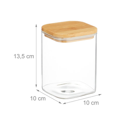 set of 3 storage jars with lids 900 ml