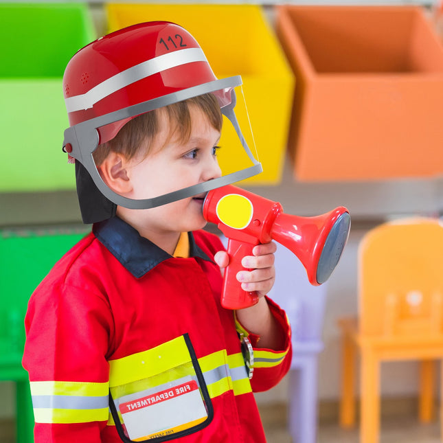 4er Set Feuerwehrhelme für Kinder in rot