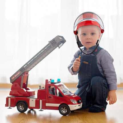 set of 4 firefighter helmets for children in red