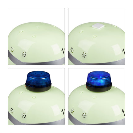 4er Set Feuerwehrhelme mit Blaulicht