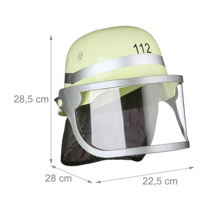 4er Set Feuerwehrhelme mit Blaulicht