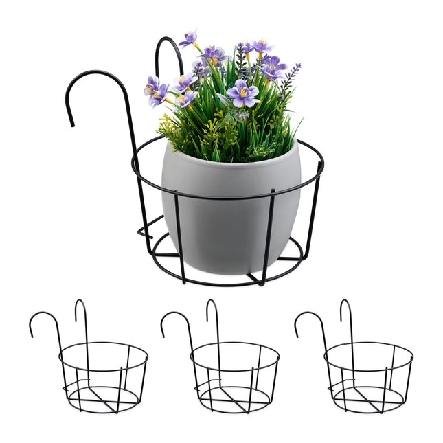 4er Set Blumentopfhalter für den Balkon