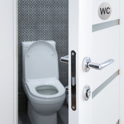 4er Set selbstklebende WC-Schilder
