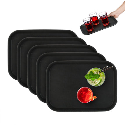5er Set Serviertabletts 35 x 25 cm