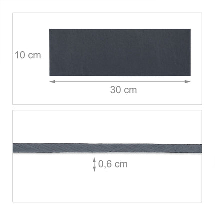 lot de 6 dalles en ardoise 30 x 10 cm