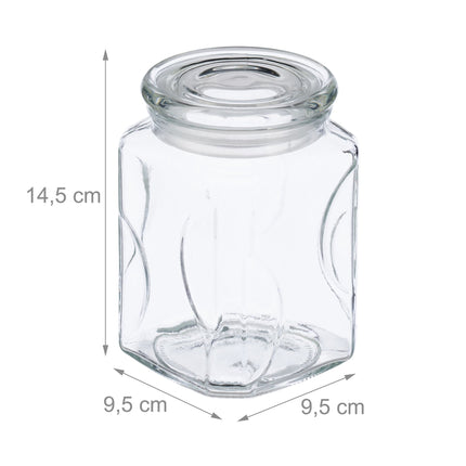 sada 6 dóz s víkem o objemu 750 ml