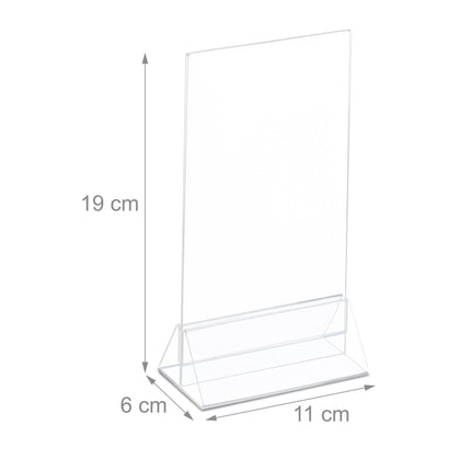 set of 6 table stands DIN A6