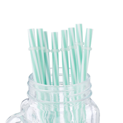 set of 8 drinking glasses with lid green