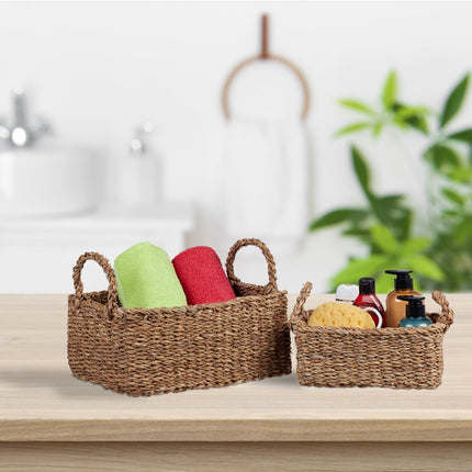 storage basket in 3 parts made of seaweed