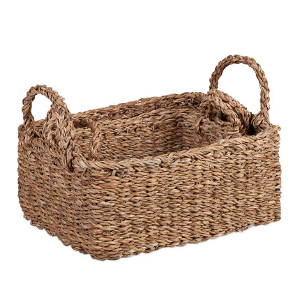 storage basket in 3 parts made of seaweed