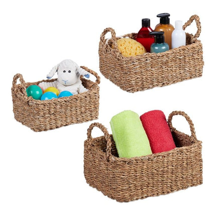 storage basket in 3 parts made of seaweed