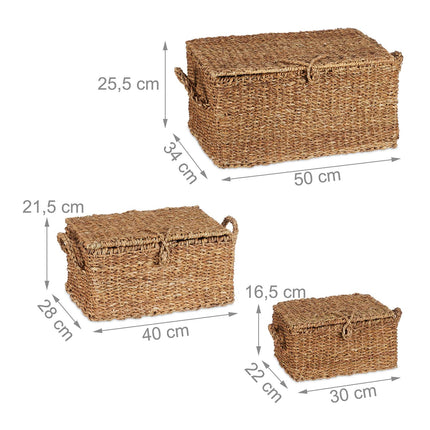 storage box in 3 parts with lid