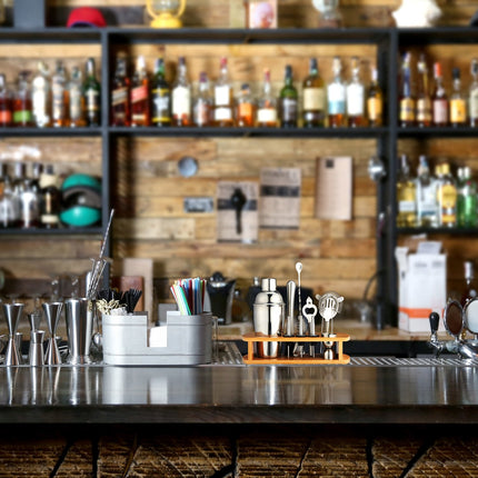 le service à cocktail 12 pièces avec support