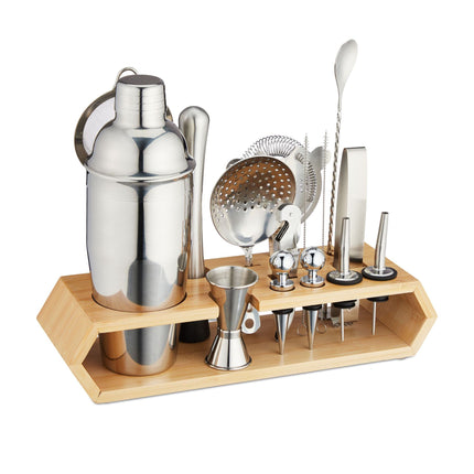 the 16-piece cocktail set with stand