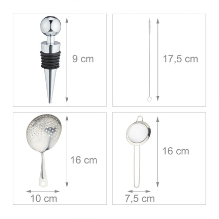 the 16-piece cocktail set with stand