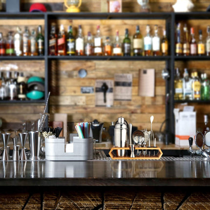 the 16-piece cocktail set with stand