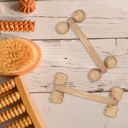 ensemble de massage en bois en 2 parties